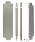 End clips for Casio WVA-M640, WVA-M650 & WVQ-M410 Watch Strap - Pair of Clips with Spring Bars